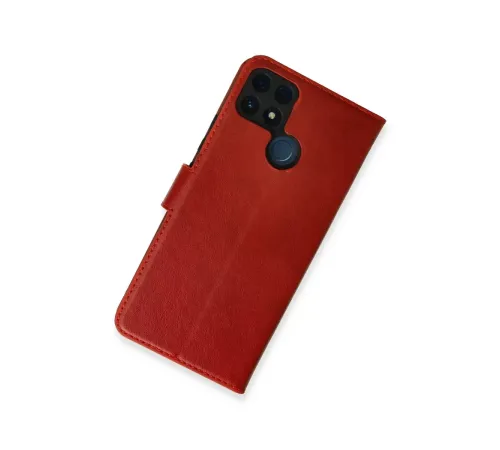 Realme C25 Kılıf Trend S Plus Kapaklı Kılıf - Kırmızı