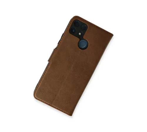 Realme C25 Kılıf Trend S Plus Kapaklı Kılıf - Taba