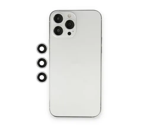 Apple iPhone 12 Pro Shine Kamera Lens - Gümüş