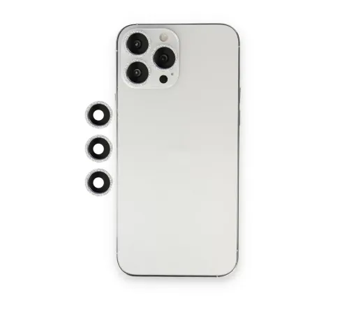 Apple iPhone 12 Pro Shine Kamera Lens - Gümüş