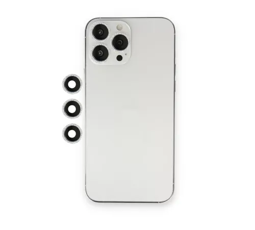 Apple iPhone 12 Pro Shine Kamera Lens - Gümüş