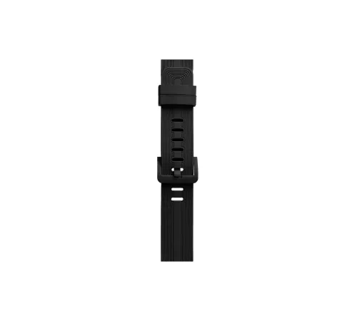 Apple Watch 38mm KR408 Çizgili Silikon Kordon - Siyah