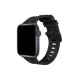 Apple Watch 38mm KR408 Çizgili Silikon Kordon - Siyah
