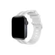 Apple Watch 38mm KR408 Çizgili Silikon Kordon - Beyaz