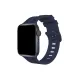 Apple Watch 38mm KR408 Çizgili Silikon Kordon - Lacivert