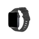 Apple Watch 38mm KR408 Çizgili Silikon Kordon - Koyu Gri