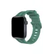 Apple Watch 38mm KR408 Çizgili Silikon Kordon - Yeşil