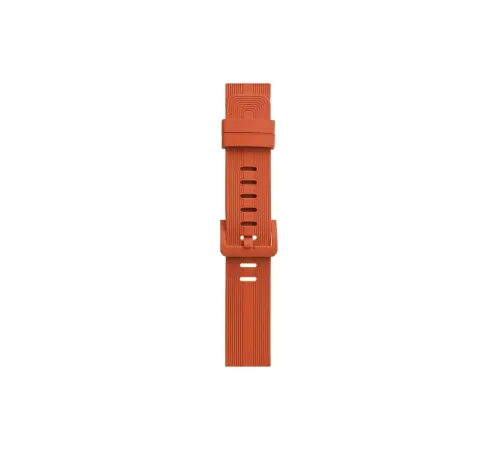 Apple Watch 38mm KR408 Çizgili Silikon Kordon - Turuncu