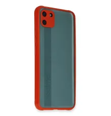 Realme C11 Kılıf Miami Şeffaf Silikon - Kırmızı