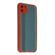 Realme C11 Kılıf Miami Şeffaf Silikon - Kırmızı