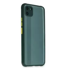 Realme C11 Kılıf Miami Şeffaf Silikon - Koyu Yeşil