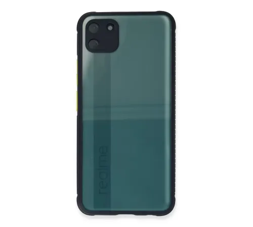 Realme C11 Kılıf Miami Şeffaf Silikon - Lacivert