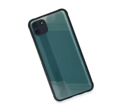Realme C11 Kılıf Miami Şeffaf Silikon - Lacivert