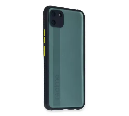 Realme C11 Kılıf Miami Şeffaf Silikon - Lacivert