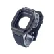 Apple Watch 45mm KR402 Metal Kasa Silikon Kordon - Siyah