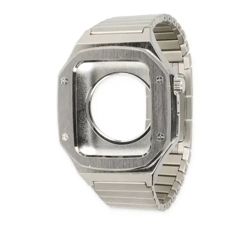 Apple Watch 45mm KR409 Metal Kordon - Gümüş