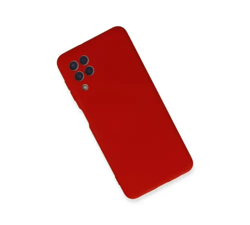 Samsung Galaxy A22 Kılıf Nano içi Kadife Silikon - Kırmızı