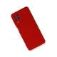 Samsung Galaxy A22 Kılıf Nano içi Kadife Silikon - Kırmızı