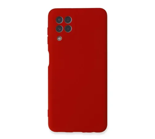 Samsung Galaxy A22 Kılıf Nano içi Kadife Silikon - Kırmızı