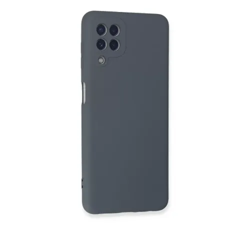 Samsung Galaxy A22 Kılıf Nano içi Kadife Silikon - Gri