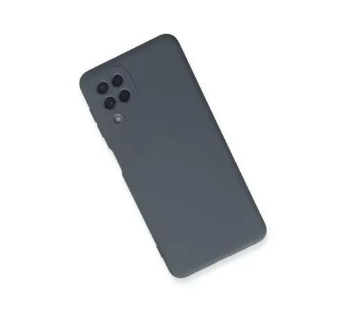 Samsung Galaxy A22 Kılıf Nano içi Kadife Silikon - Gri