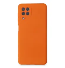 Samsung Galaxy A22 Kılıf Nano içi Kadife Silikon - Turuncu