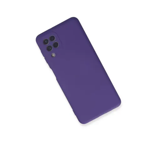 Samsung Galaxy A22 Kılıf Nano içi Kadife Silikon - Mor