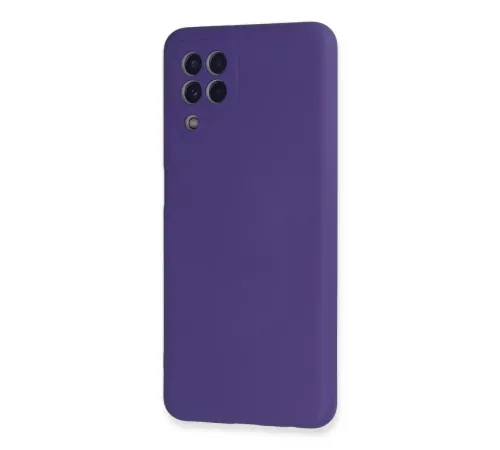 Samsung Galaxy A22 Kılıf Nano içi Kadife Silikon - Mor