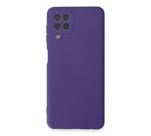 Samsung Galaxy A22 Kılıf Nano içi Kadife Silikon - Mor