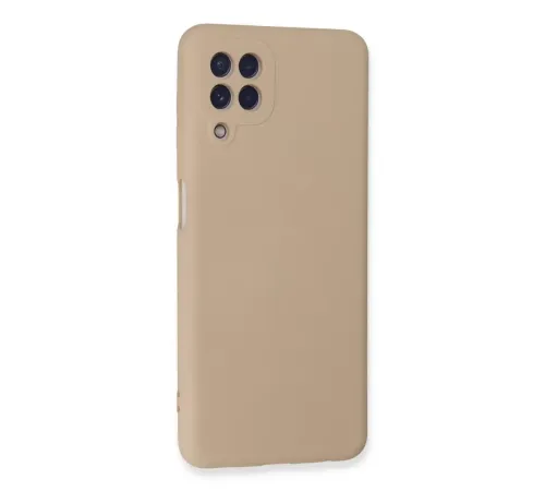 Samsung Galaxy A22 Kılıf Nano içi Kadife Silikon - Pudra