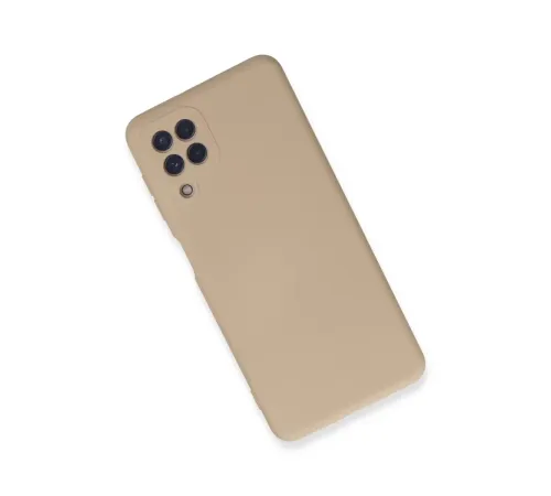 Samsung Galaxy A22 Kılıf Nano içi Kadife Silikon - Pudra