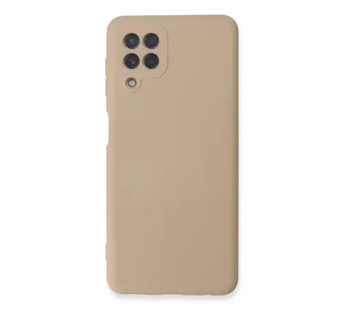 Samsung Galaxy A22 Kılıf Nano içi Kadife Silikon - Pudra