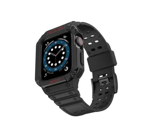 Apple Watch 42mm KR401 Silikon Kordon - Siyah