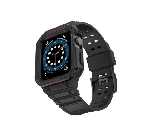 Apple Watch 42mm KR401 Silikon Kordon - Siyah