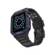 Apple Watch 42mm KR401 Silikon Kordon - Siyah-Mavi