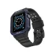 Apple Watch 42mm KR401 Silikon Kordon - Siyah-Mavi
