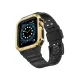 Apple Watch 42mm KR401 Silikon Kordon - Siyah-Gold