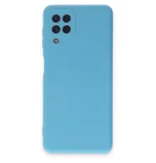 Samsung Galaxy A22 Kılıf Nano içi Kadife Silikon - Mavi