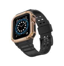 Apple Watch 42mm KR401 Silikon Kordon - Siyah-Rose