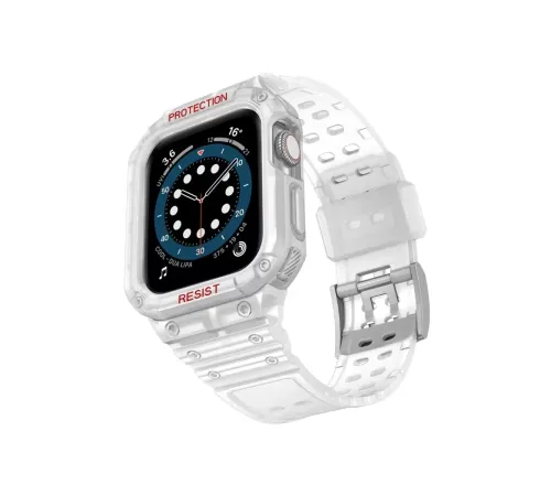 Apple Watch 42mm KR401 Silikon Kordon - Şeffaf