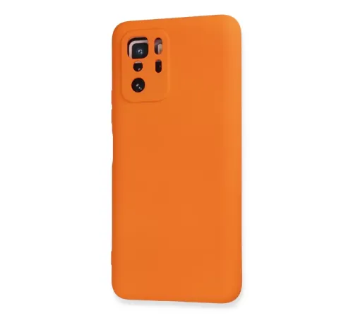 Xiaomi Poco X3 GT Kılıf Nano içi Kadife Silikon - Turuncu
