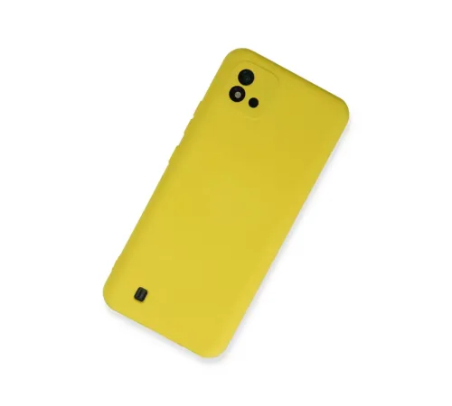 Realme C11 2021 Kılıf Nano içi Kadife Silikon - Sarı