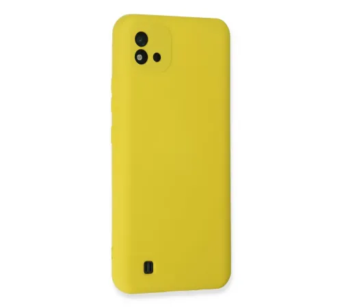 Realme C11 2021 Kılıf Nano içi Kadife Silikon - Sarı