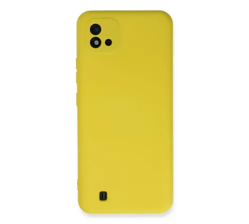 Realme C11 2021 Kılıf Nano içi Kadife Silikon - Sarı