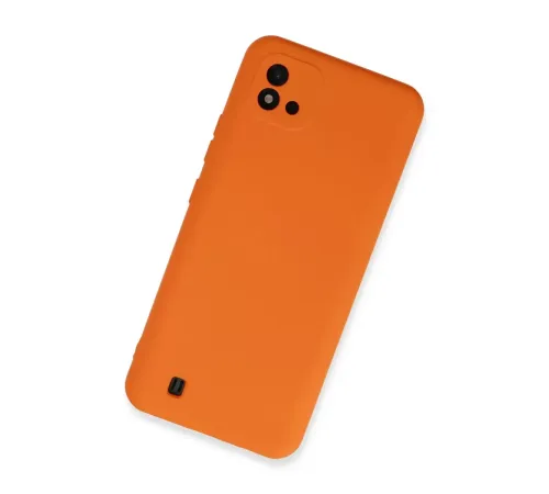 Realme C11 2021 Kılıf Nano içi Kadife Silikon - Turuncu