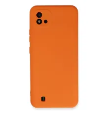 Realme C11 2021 Kılıf Nano içi Kadife Silikon - Turuncu