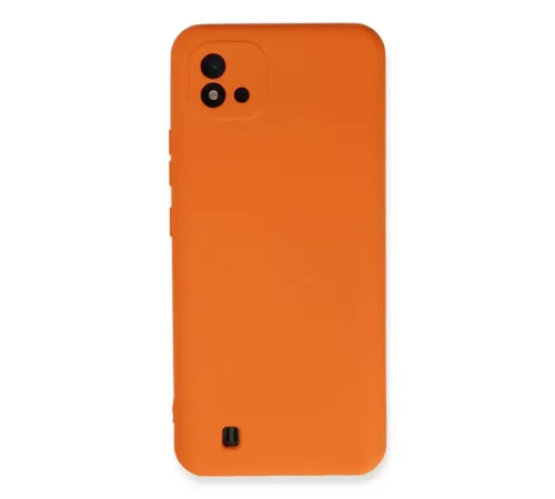 Realme C11 2021 Kılıf Nano içi Kadife Silikon - Turuncu