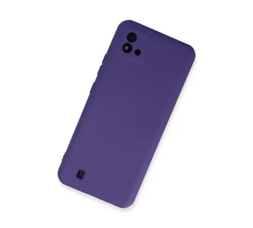 Realme C11 2021 Kılıf Nano içi Kadife Silikon - Mor