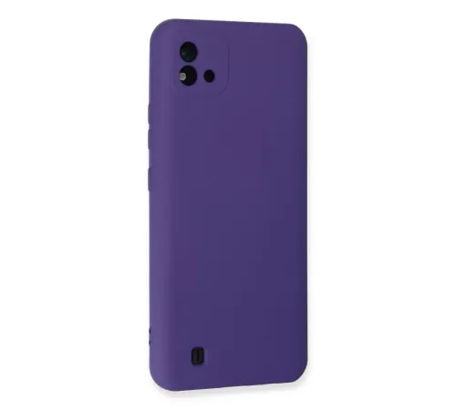 Realme C11 2021 Kılıf Nano içi Kadife Silikon - Mor