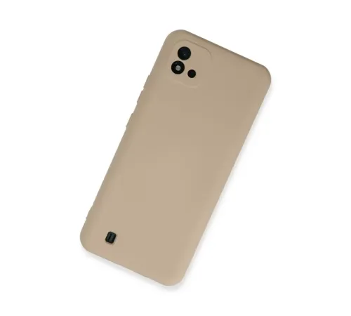 Realme C11 2021 Kılıf Nano içi Kadife Silikon - Pudra